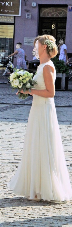 Suknia ślubna rozm. 36/38 jedwab (Styl boho/rustykalny)