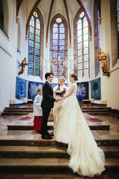 Tiulowa suknia ślubna white/nude || Nicole Milano NIAB17092