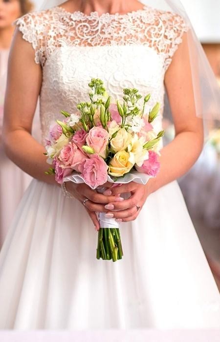 Romantyczna suknia ślubna rozmiar 36/38 + welon