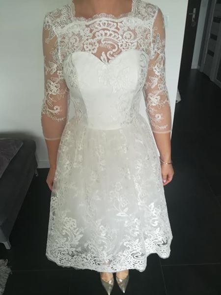 Krutka sukienka ślubna