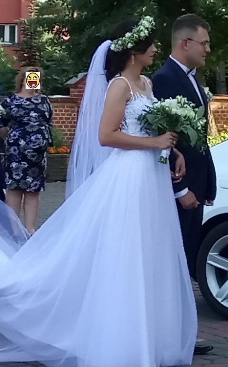 suknia ślubna z kolekcji Agnes 2018/2019 + 2 welony