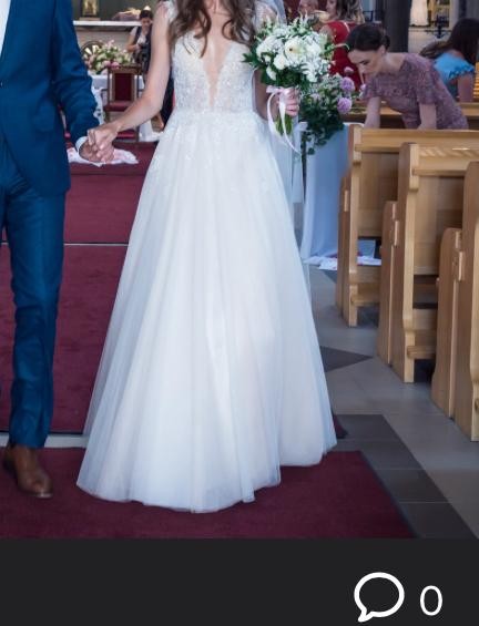 DIANA KARLOZI XS boho zwiewna delikatna 2018 głęboki dekolt