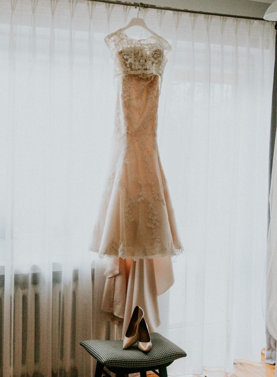 Sincerity by Justin Alexander, koronkowa suknia + bolerko