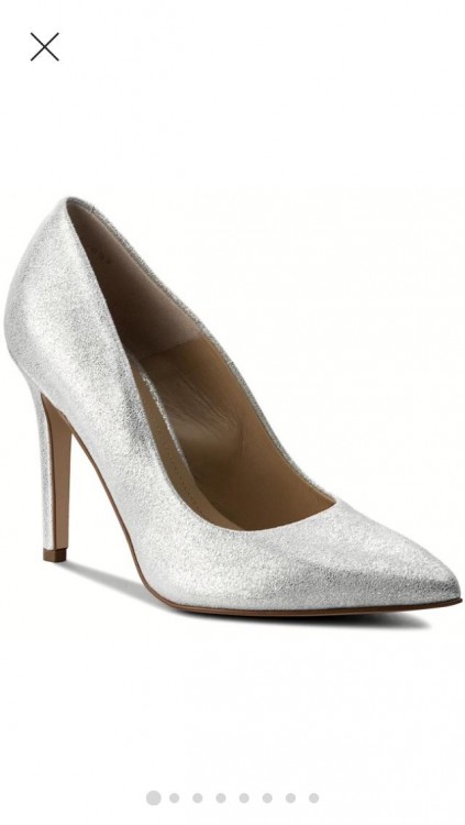 buty NOWE 36 biale Solo femme srebrne ślub wesele