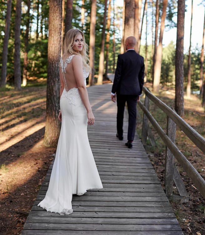 Suknia ślubna Milana - Ivory 36/małe 38