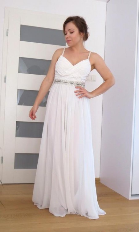 Piękna zjawiskowa boho suknia ślubna / rozmiar 36/38