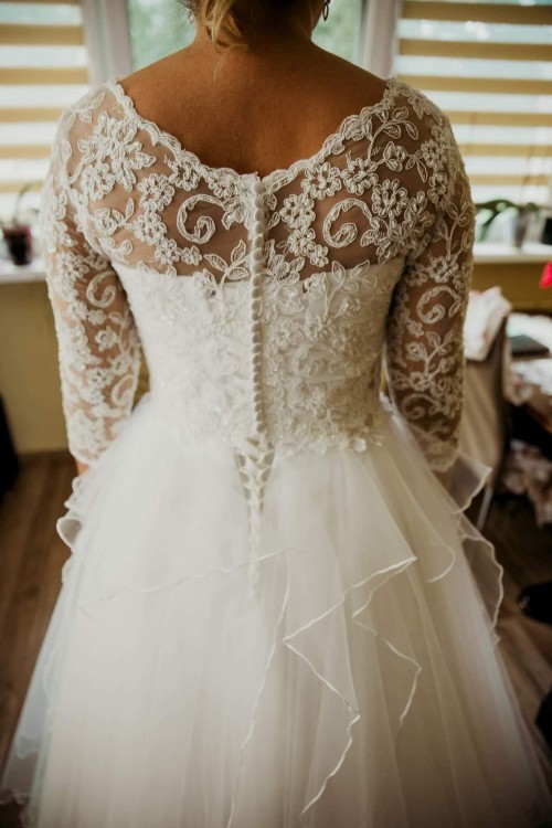 Princessa brokatowy tiul i falbanki