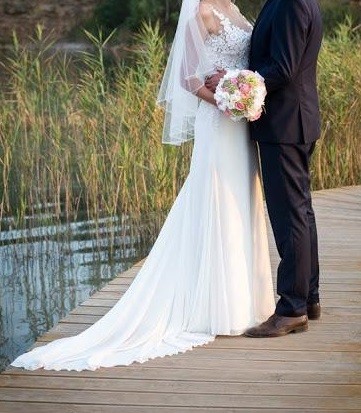 Suknia ślubna rozm.36 *tren *syrenka