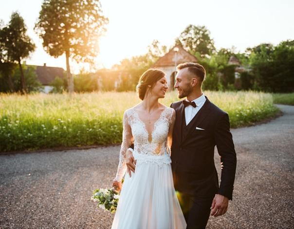 Piękna Suknia Fulara&Żywczyk. Długi rękaw, koronka, muślin.