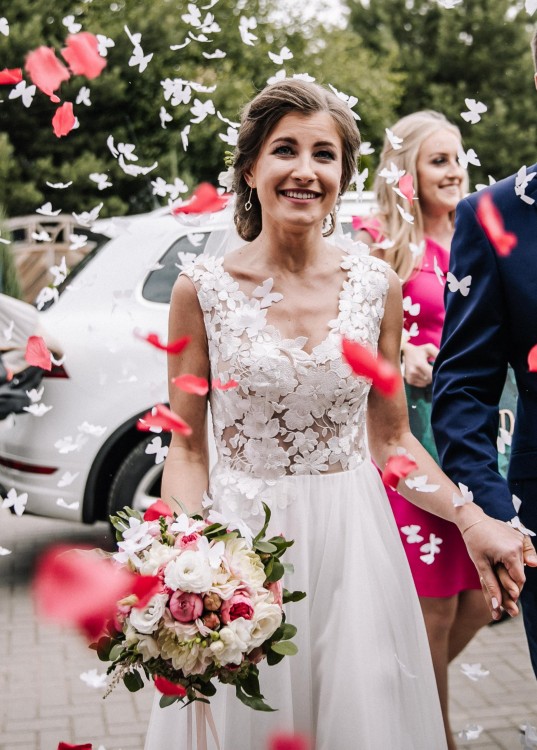 Suknia ślubna Place for dress XS 34 miękki tiul ecru