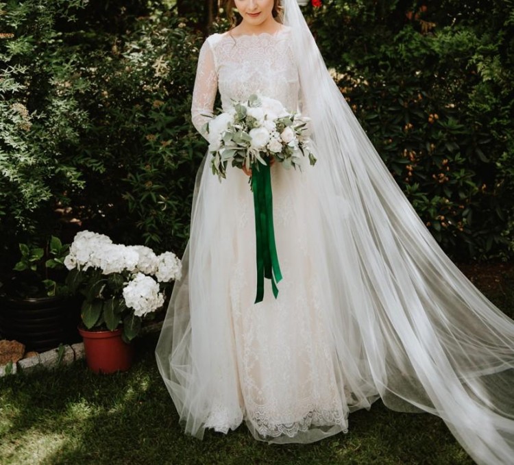 Suknia ślubna zaprojektowana przez Sylwię Kopczyńską