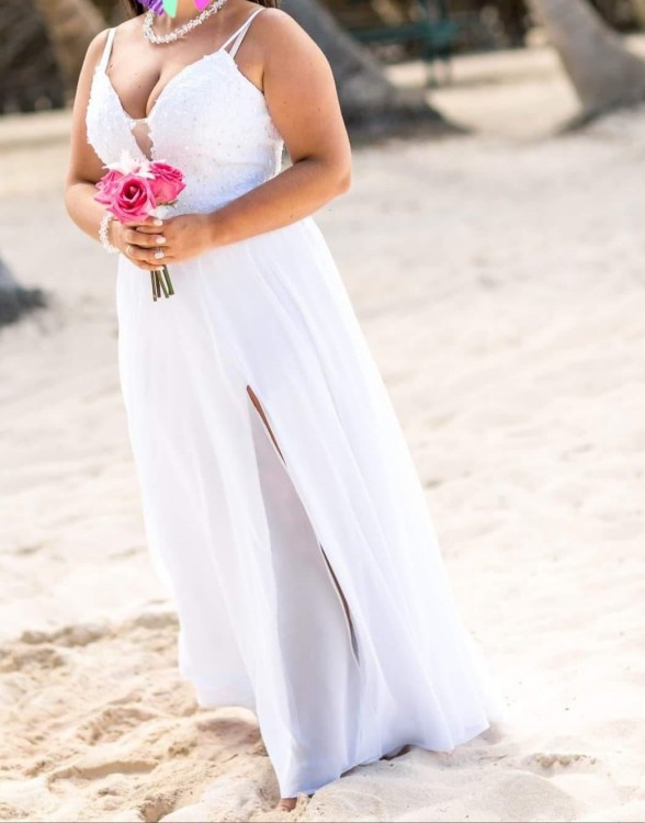 SUKNIA ŚLUBNA idealna na plaże rom 42