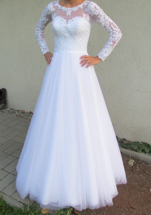 suknia ślubna długi rękaw
