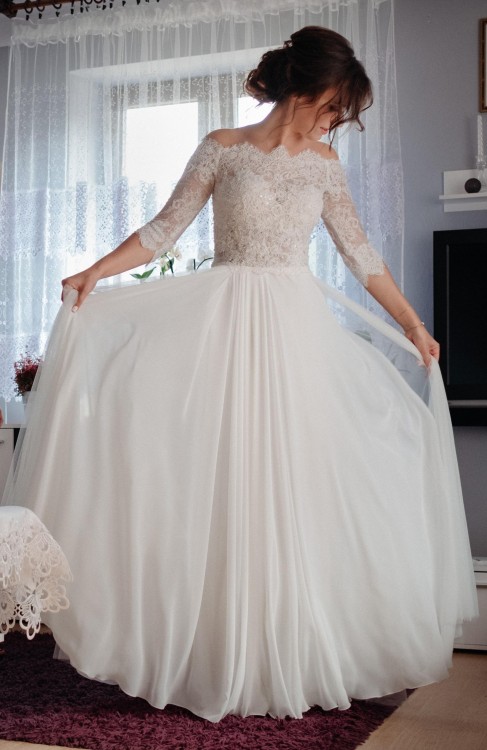 Suknia ślubna projektu Sylwii Kopczyńskiej + 2 welony gratis