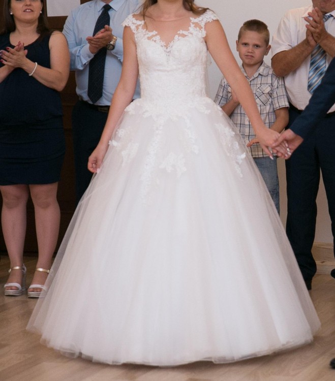 Suknia Ślubna Śnieżnobiała Księżniczka