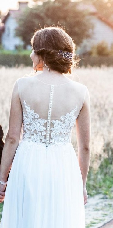 Suknia ślubna Marifeld Relivia 36/38 ecru + długi welon