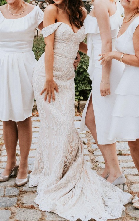 Suknia ślubna Laurelle, pudrowy róż, 167+5,5