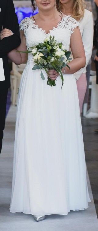 PIĘKNA SUKNIA ŚLUBNA + WELON + SZAL