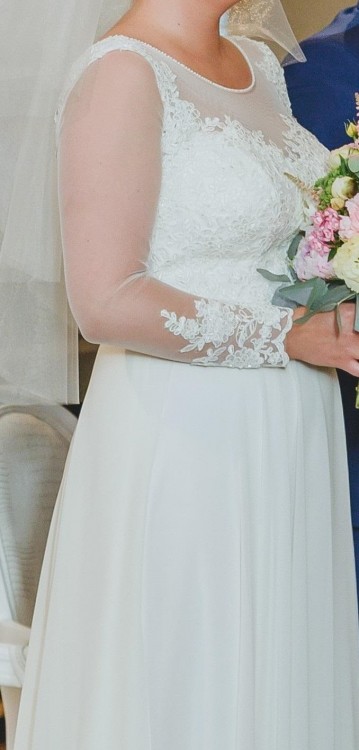 Suknia ślubna wg własnego projektu - kolor IVORY