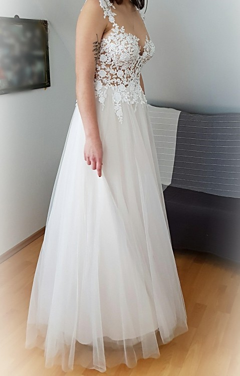 Romantyczna Suknia ślubna 36-38