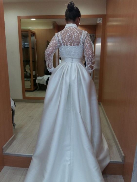 Nowa spódnica ślubna z koszulą, r.36, 1700 zł