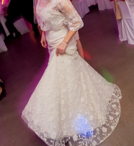 Koronkowa suknia écru, Viola Piekut, r. 38