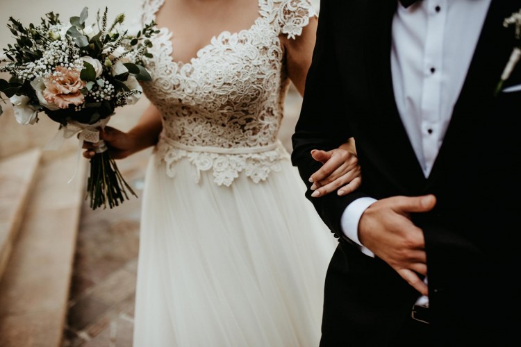 Suknia ślubna koronka tiul ecru Papilio 42/44