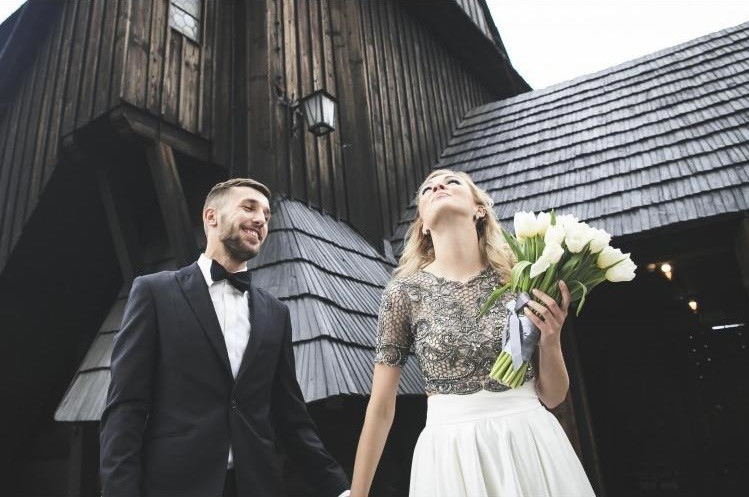 Jedwabna spódnica ślubna!