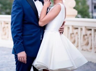 Krótka szykowna sukienka ślubna!!