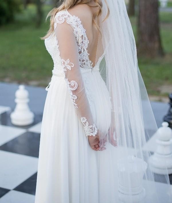 Suknia ślubna rozmiar 36 + tren FELICITA