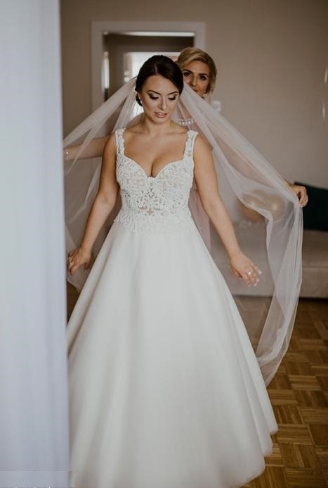 Suknia ślubna Tesoro Rimini ivory r. 38