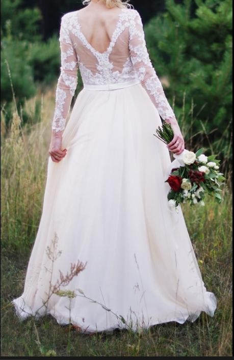 Suknia śubna AMY LOVE, kolor nude