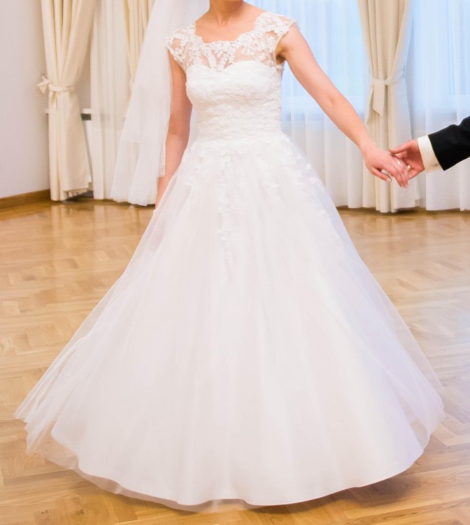 Suknia ślubna rozmiar 36/38 169 cm + 6 cm obcas