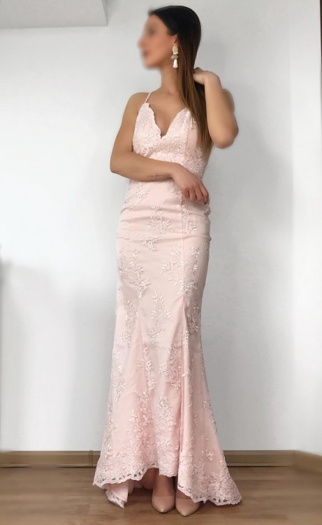 Suknia na poprawiny z trenem rozmiar S