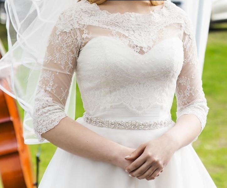 Suknia ślubna Moonlight T682 36/38, IVORY, GORSET, princess