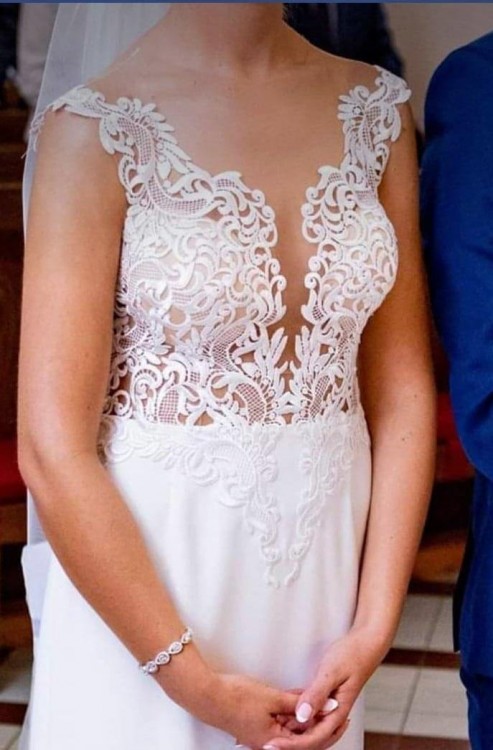 Suknia ślubna śmietankowa Visual Chris rozmiar 36/38