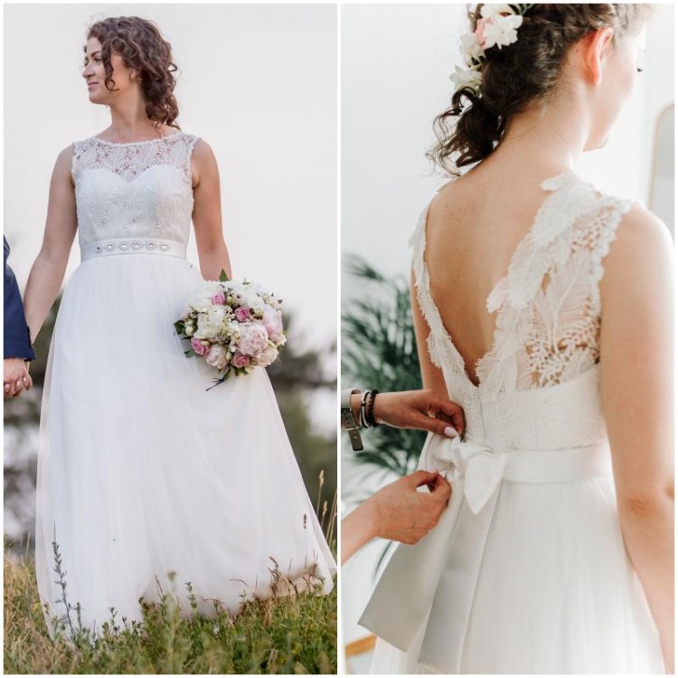 Suknia ślubna 36/38 ecru Poznań