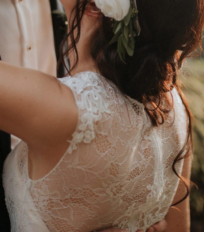 Romantyczna, boho Suknia ślubna Afrodyta Bonito ECRU