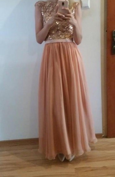 Suknia balowa apricot