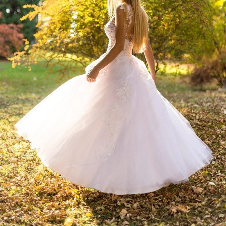 Olśniewająca suknia ślubna rozmiar 34 BIAŁA TARNÓW