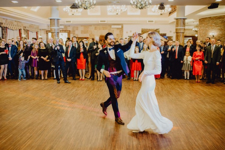 Suknia ślubna rybka długi rękaw