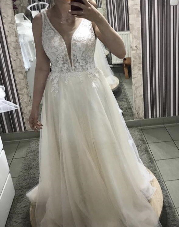 Suknia ślubna, włoska kolekcja 2019, boho