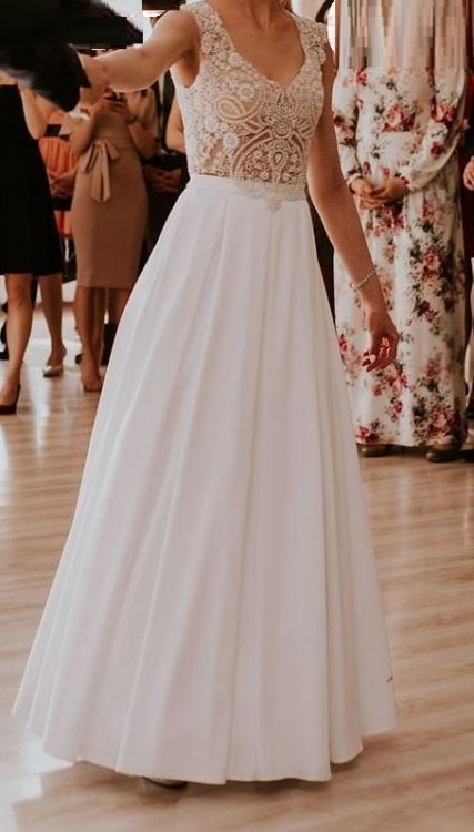 Suknia ślubna sadar + matowa satyna