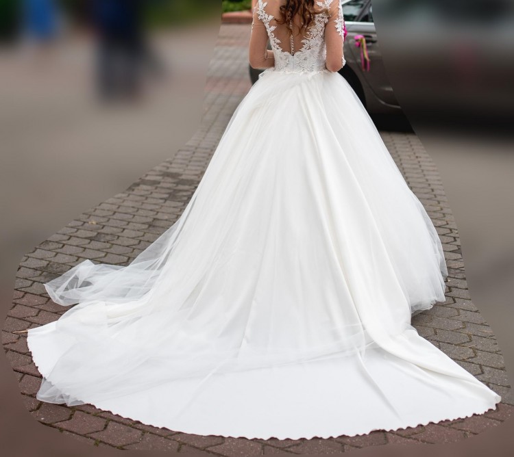 Suknia Ślubna 38/M Księżniczka Ecru