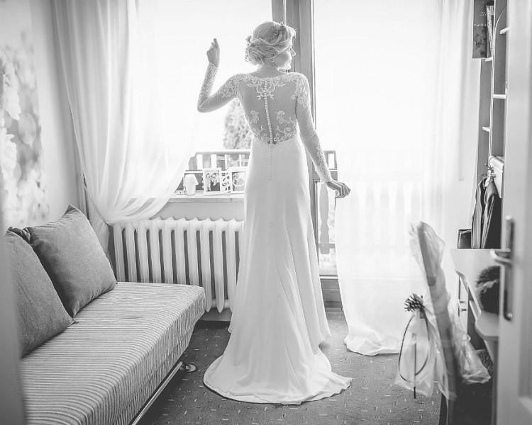 Herm’s Bridal, Albane, ivory, długi rękaw, boho