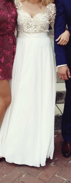 Suknia-koronka,muślin-delikatna rustykalna 36/38