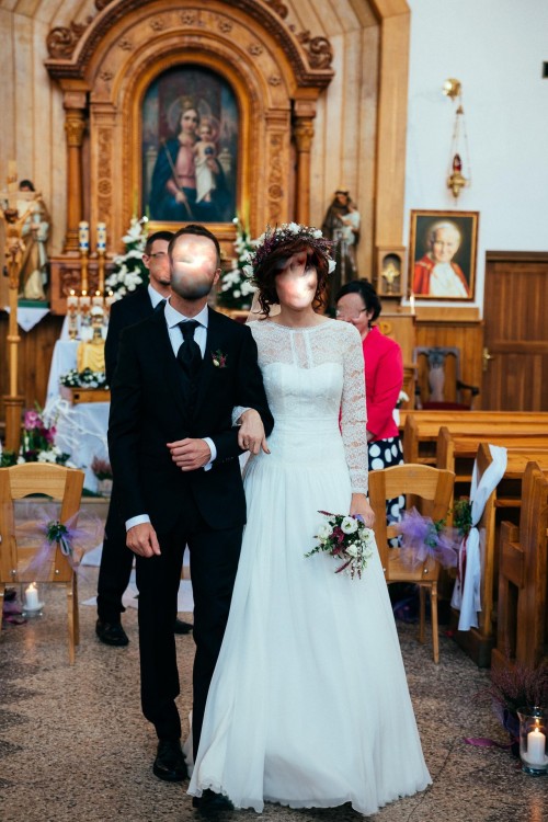 Suknia ślubna boho koronkowa, kolekcja Annais Brid