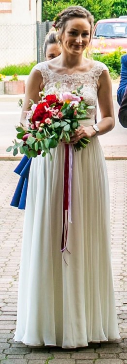 Suknia ślubna boho, rustykalna