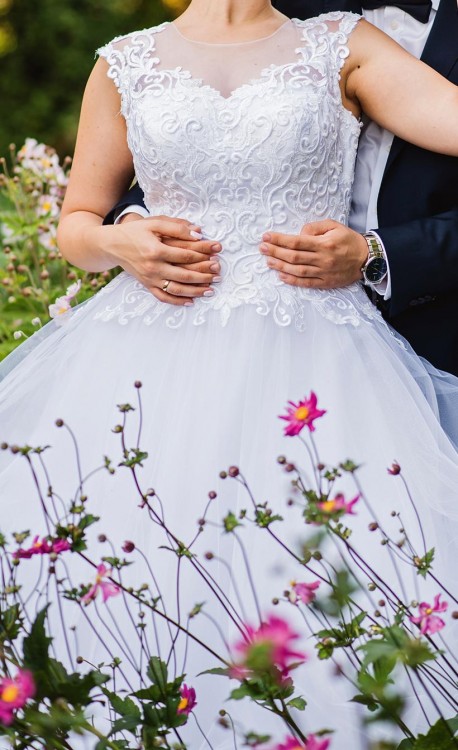 Suknia ślubna biała rozm. 38/40 170cm