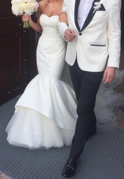 Suknia ślubna Justin Alexander*rybka + tren + welon